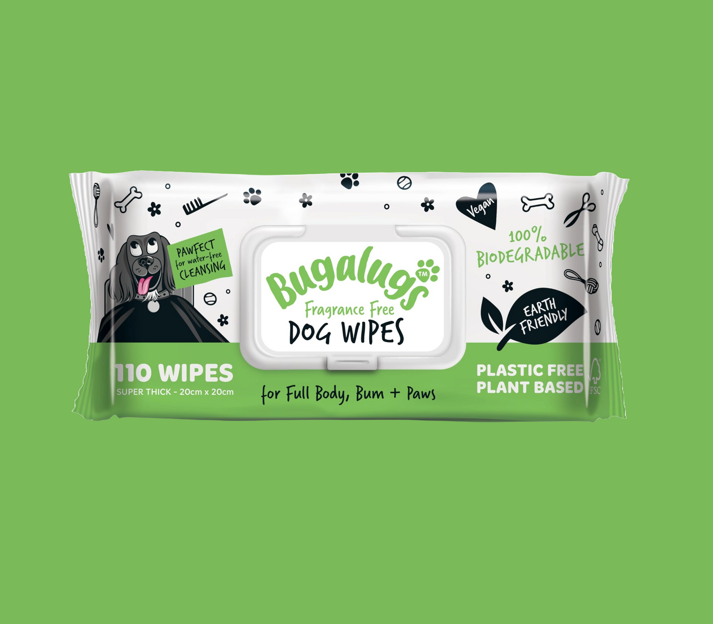 Bugalugs Bio-Degradable Pet Wipes