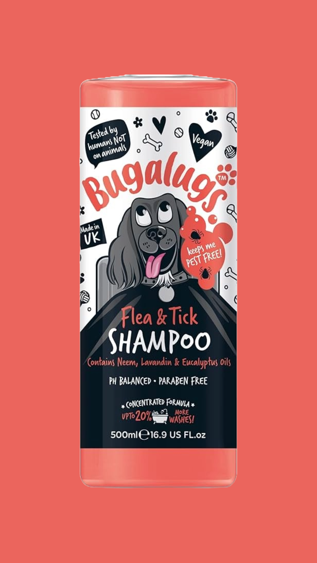 Bugalugs Flea and Tick Dog Shampoo 500ml