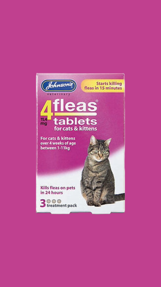 Johnson's 4fleas Kitten/Cat Tabs 3Tabs