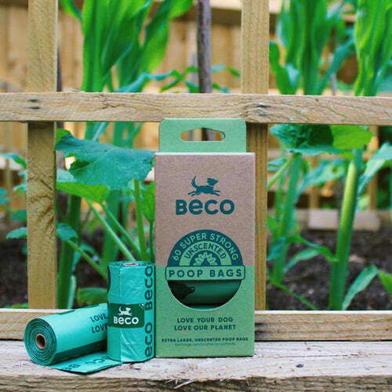 Beco Dog Poop Bags Poo Waste Sacks Unscented Degradable Strong Big Leak Proof