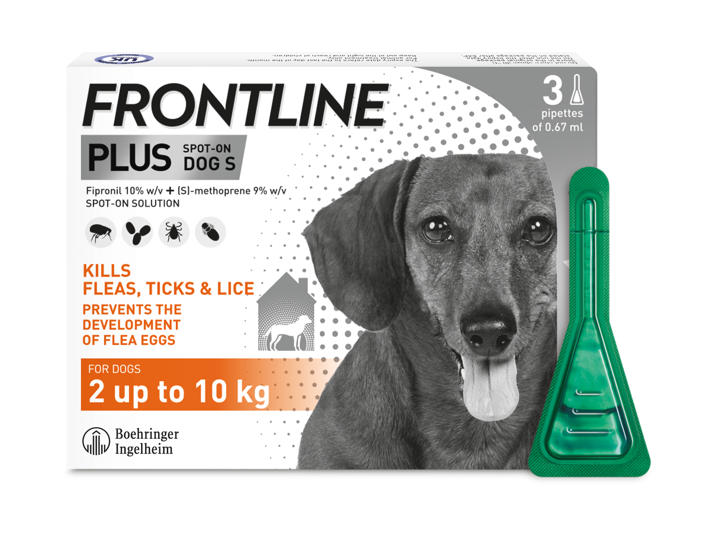 FRONTLINE Plus Flea & Tick for Small Dogs - 3 Pips